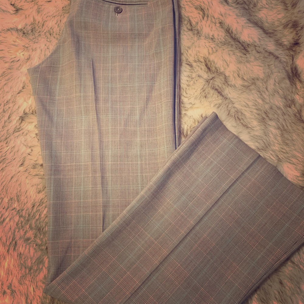 Express Design Studio Bootcut Plaid Trousers - image 1